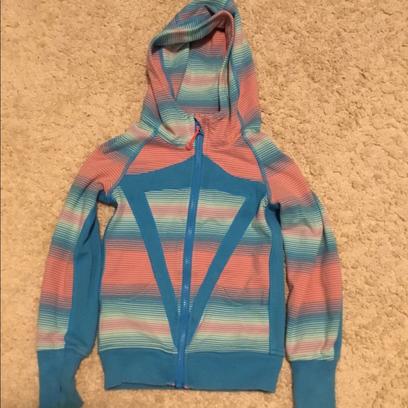 Blue and coral Ivivva Zip up Jacket - Picture 1 of 2
